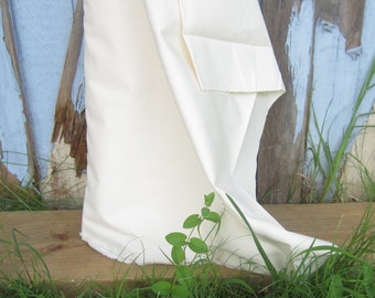Organic Cotton Muslin Fabric, Natural Creamy White Color, Dyeable, Sold by the Yard
