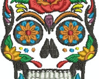 Sugar Skull Embroidery Design