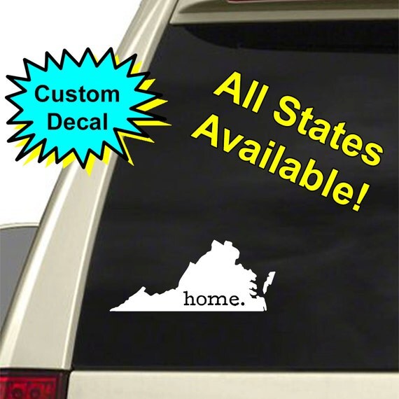 Virginia State Car Decal Virginia Car Decal Any by