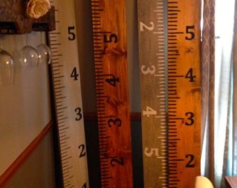 items similar to beautiful handmade ruler growth chart
