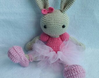 crochet bunny ballerina