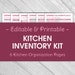 Printable Editable Kitchen Organization Kit 6 by IdRatherDoodle