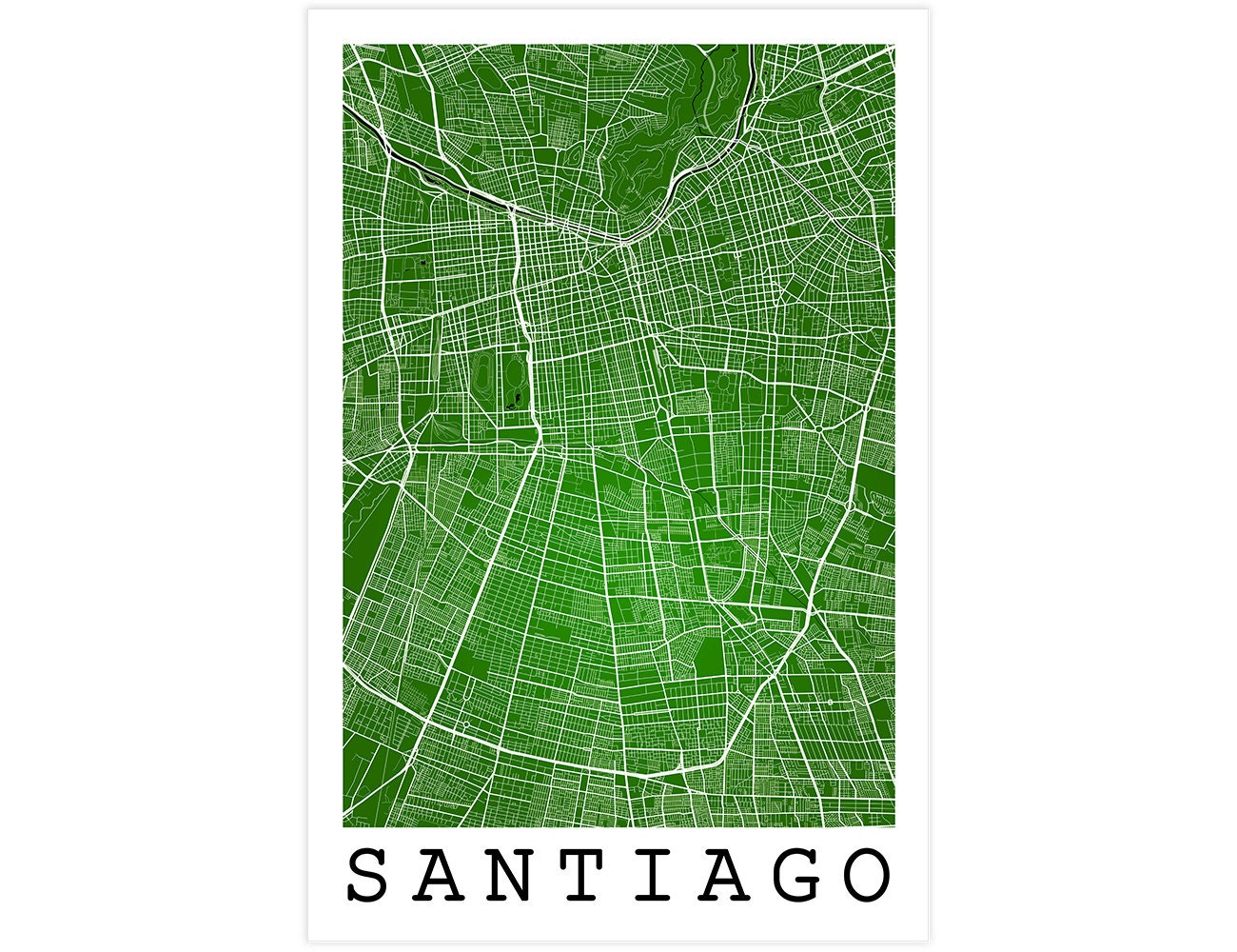 Street map Santiago Chile