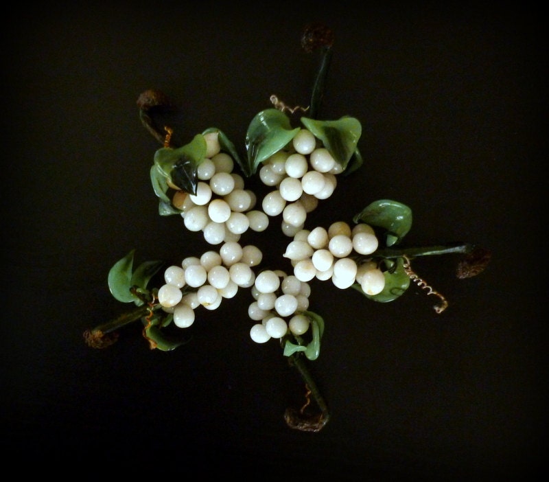 vintage glass grape clusters white glass fruit by vintage glass grape clusters white glass fruit by