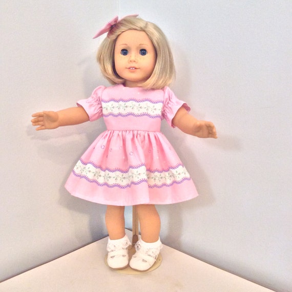 American girl doll clothes pink dress by DollClothes4You on Etsy