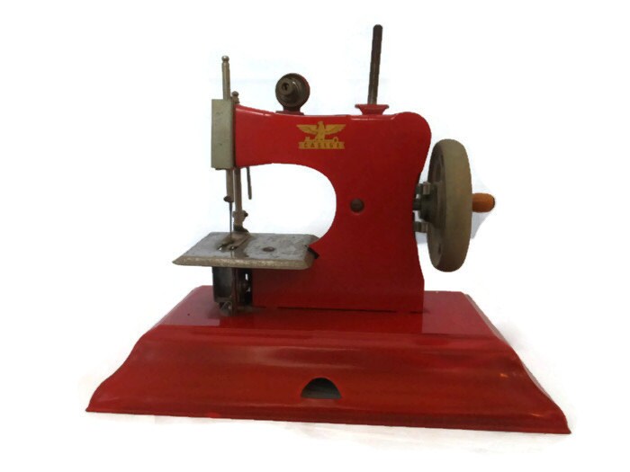 Vintage Toy Sewing Machine Old Mid Century Collectible