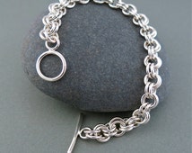 NEW: Heavy Link Unisex Bracelet with Toggle Clasp