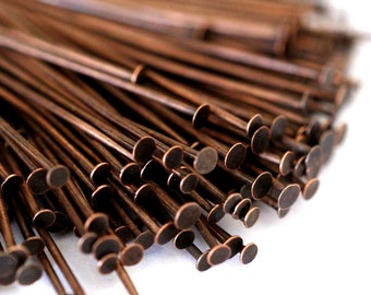 300ps 35mm Antique Copper Headpins FINDING