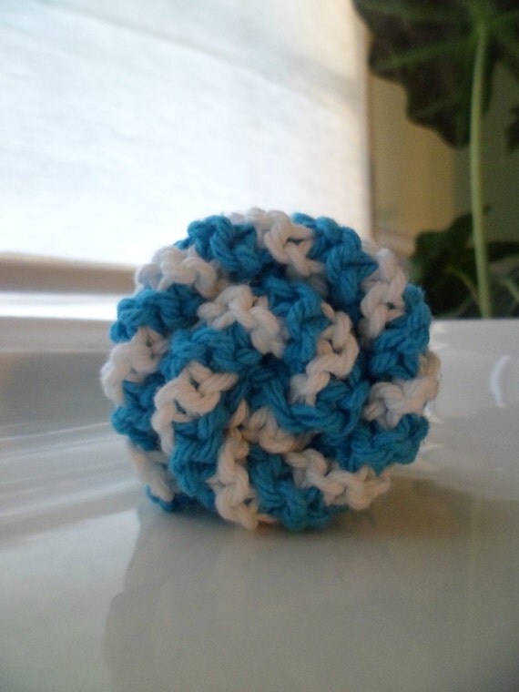 Blue Stripes Cotton Dishcloth
