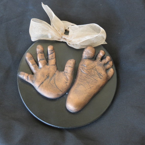 Bronze Baby Hand and Footprint OUTprint by handprintlady on Etsy