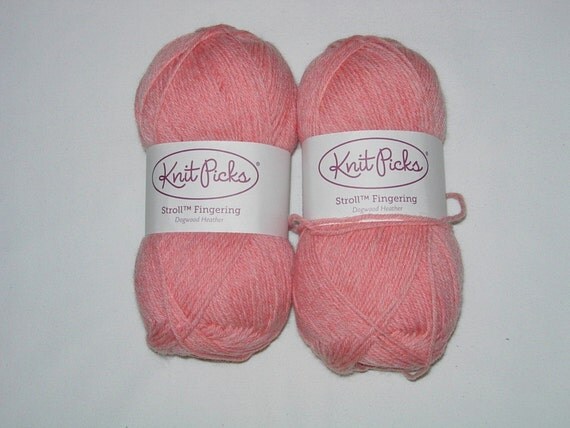 Sock Yarn - 2 skeins of Dogwood Heather - Knit Picks Stroll Fingering Yarn