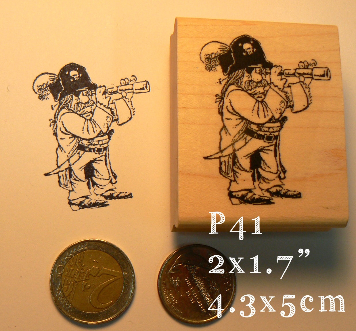 P41 Pirate rubber stamp WM