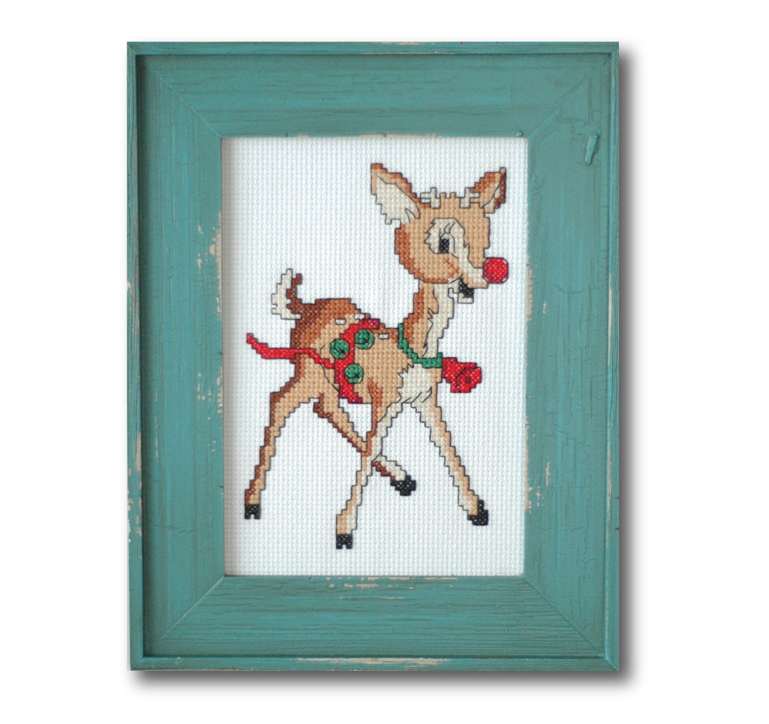 Retro Rudolph Cross Stitch Pattern Instant Download