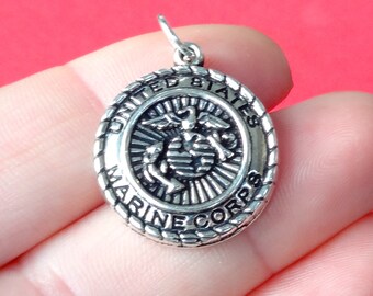 2 U.S. MARINE CORPS Charms 22x20mm