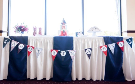 Nautical Baby Shower - Nautical Baby Shower Banner - Nautical Baby Shower Decoration - Ahoy Its a Boy Banner - Ahoy Its a Boy Baby Shower Il_570xn