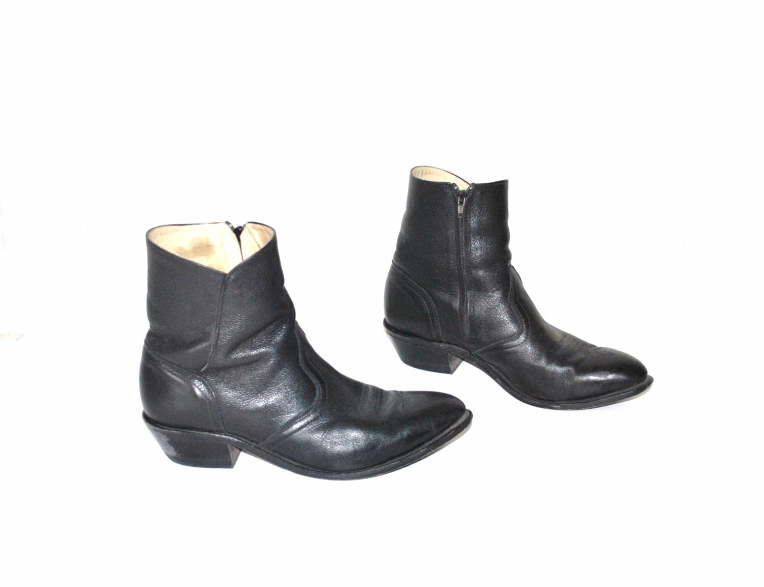silver western ankle boots