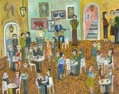 The young bohemians.  Limited edition print of an original oil painting by Vivienne Strauss.