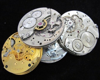 Vintage Antique partial Watch Pocket Watch Movement Steampunk PM 98
