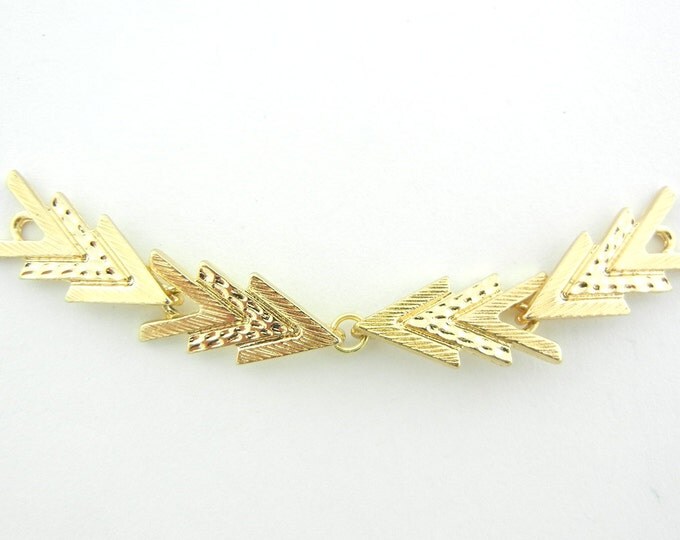 Double Arrow Pendant Gold-tone Jewelry Supplies