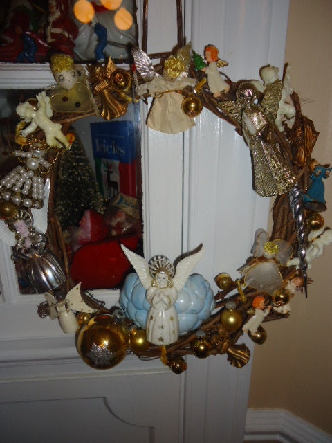 Amazing Hand made one of a kind Angels & Cherubs Wreath by Mercedes