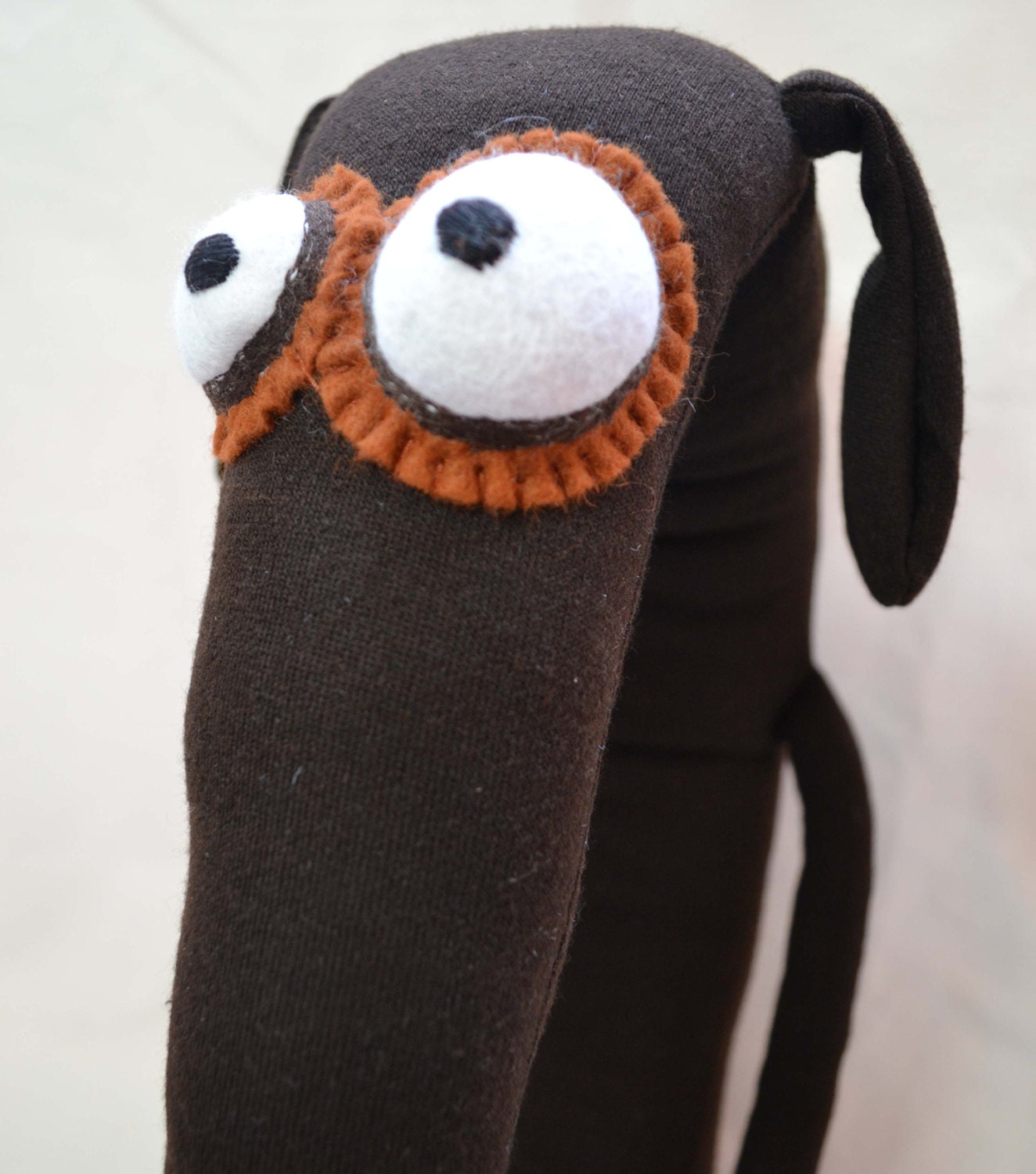 Greyhound dog handmade plush toy by sausagedog on Etsy