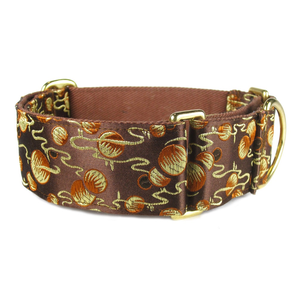 Gold Dog Collar Fancy Martingale Collar Dog Collar for