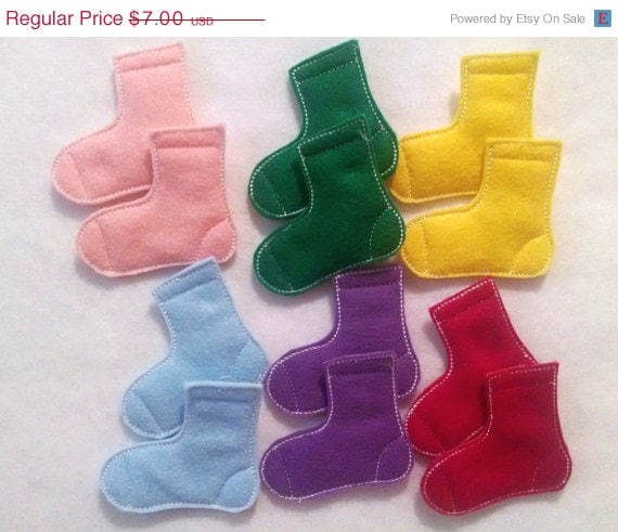 SALE Felt Learn your colors matching Game set includes 7 matches 14 socks Il_570xn