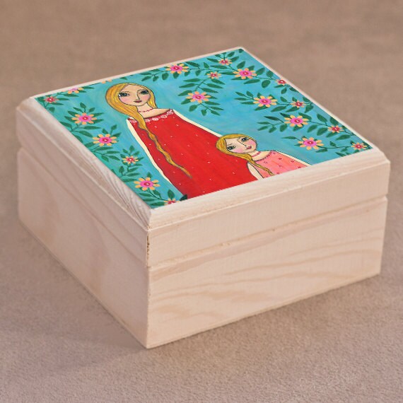 Mother and Daughter Jewelry Box Trinket Box Gift Box