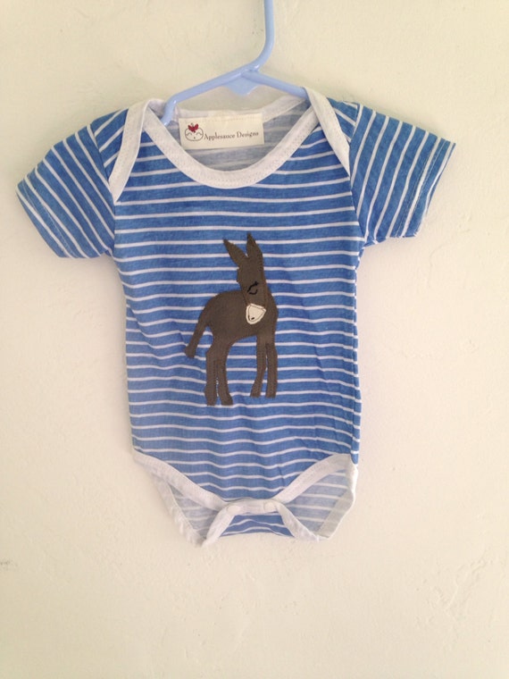 Donkey Onesie OOAK by applesaucedesigns on Etsy