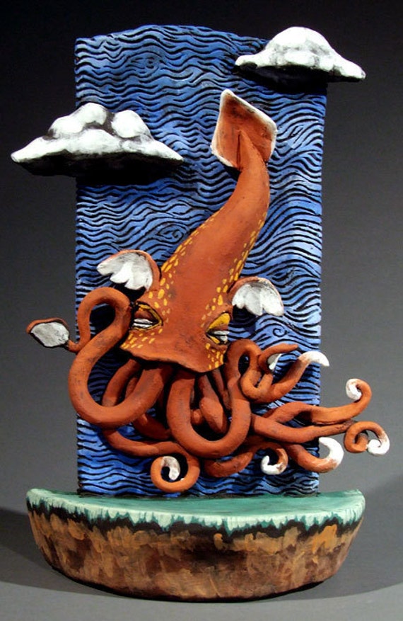 Items similar to Ceramic Sculpture "Dreams of the Deep" on Etsy