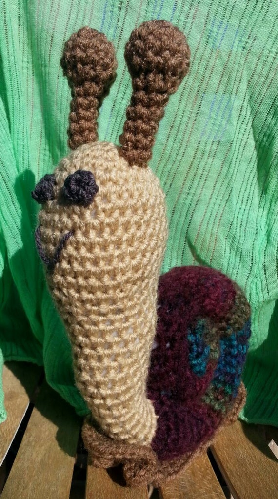 Crochet stuffed snail amigurumi by crysbritescloset on Etsy