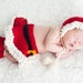 Newborn Miss Claus Outfit For Girl Christmas Photo Prop