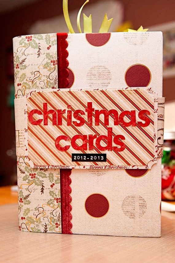 TUTORIAL Christmas Card Keepsake Book Mini Album