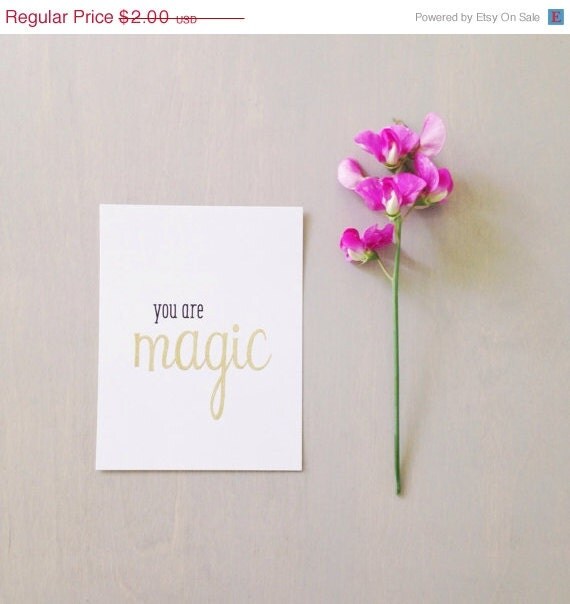 You Are Magic Inspirational Postcard Print