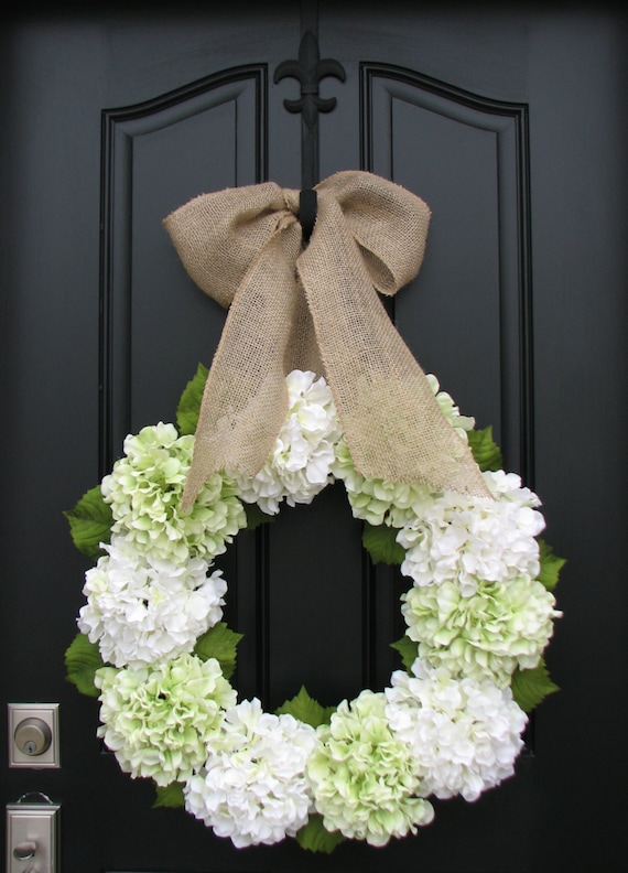 Hydrangea Wreaths Wreath Green Hydrangeas Summer