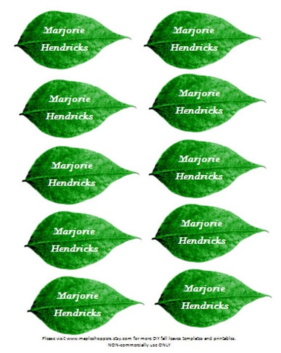 Printable Leaf Shaped Name Tags Printable Maple Leaf - vrogue.co