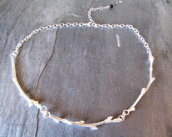 Think Spring! Budding Twig Necklace - Twigs in Sterling Silver