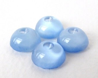 Vintage Glass Cabochon Sapphire Blue Moonstone Round Rhinestone Setting 13mm gcb1046 (4)