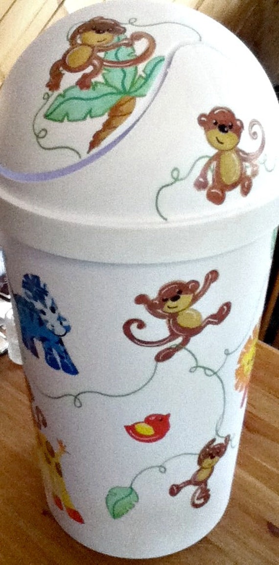 Hamper Personalized Handpainted Baby Animals Laundry Hamper