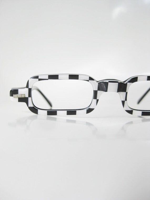 Vintage 1960s Checkboard Reading Glasses Half by ...