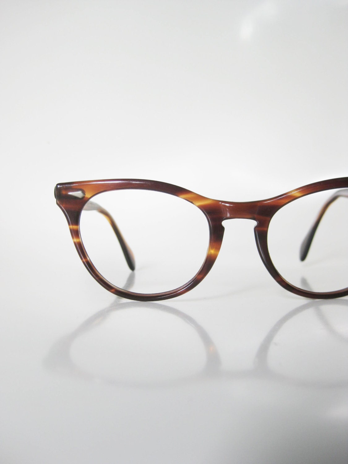 Vintage 1960s American Optical Tortoiseshell Cat Eye Glasses Eyeglasses