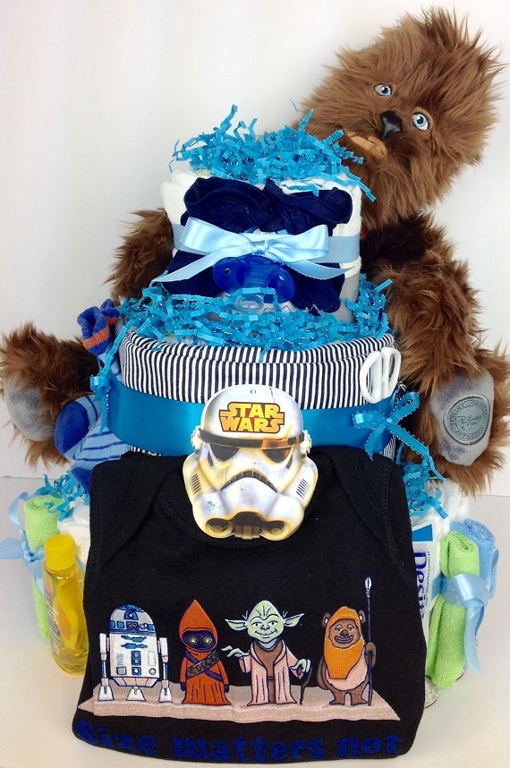 Diaper Cake. Baby Star Wars Diaper Cake Baby by DiaperCakesbyRuby