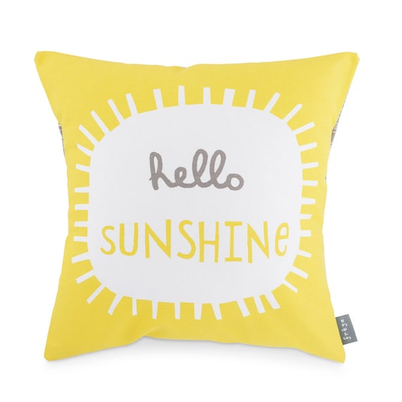 Hello Sunshine Cushion by Freya Art