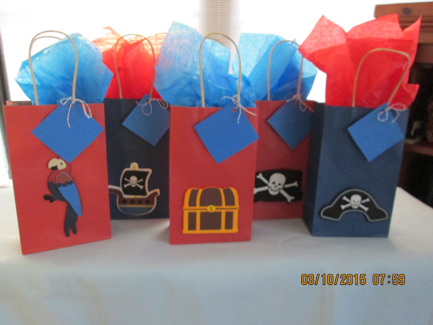 Pirate Favor Bags Pirate Party Bags Birthday Bags 4146