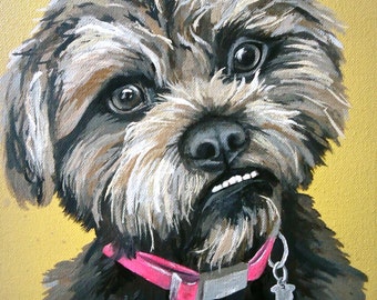 Custom Pet Portrait 12x12 canvas sample