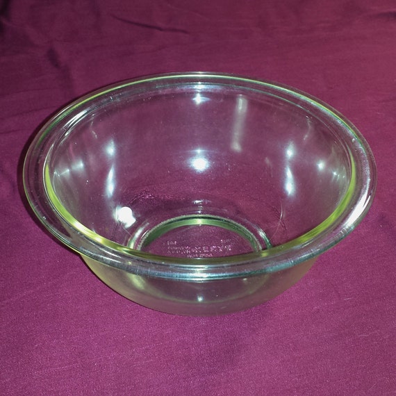 Vintage Pyrex 322 Clear Glass 1 Quart Mixing Bowl 1970s