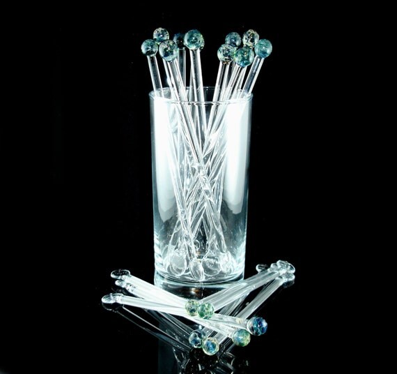 Gin / Cocktail Glass Swizzle Sticks Stirrers. Dinner Drink BBQ Party