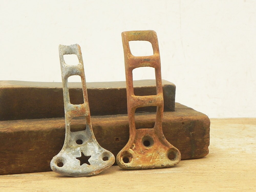 2 vintage flag pole holders