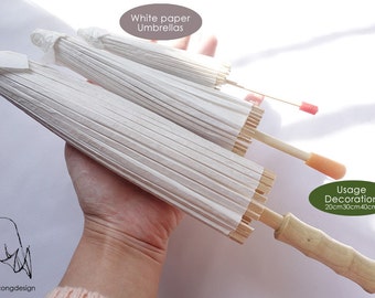 Diameter(Opened) 20cm(8inch)/30cm(12inch)/40cm(16inch)Chinese art paper Parasols.Drawing umbrella
