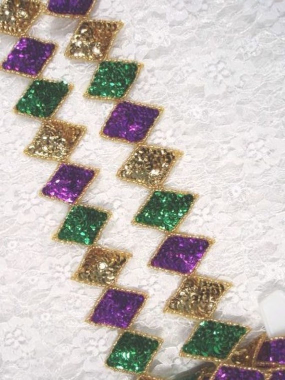 mardi gras sequin trim